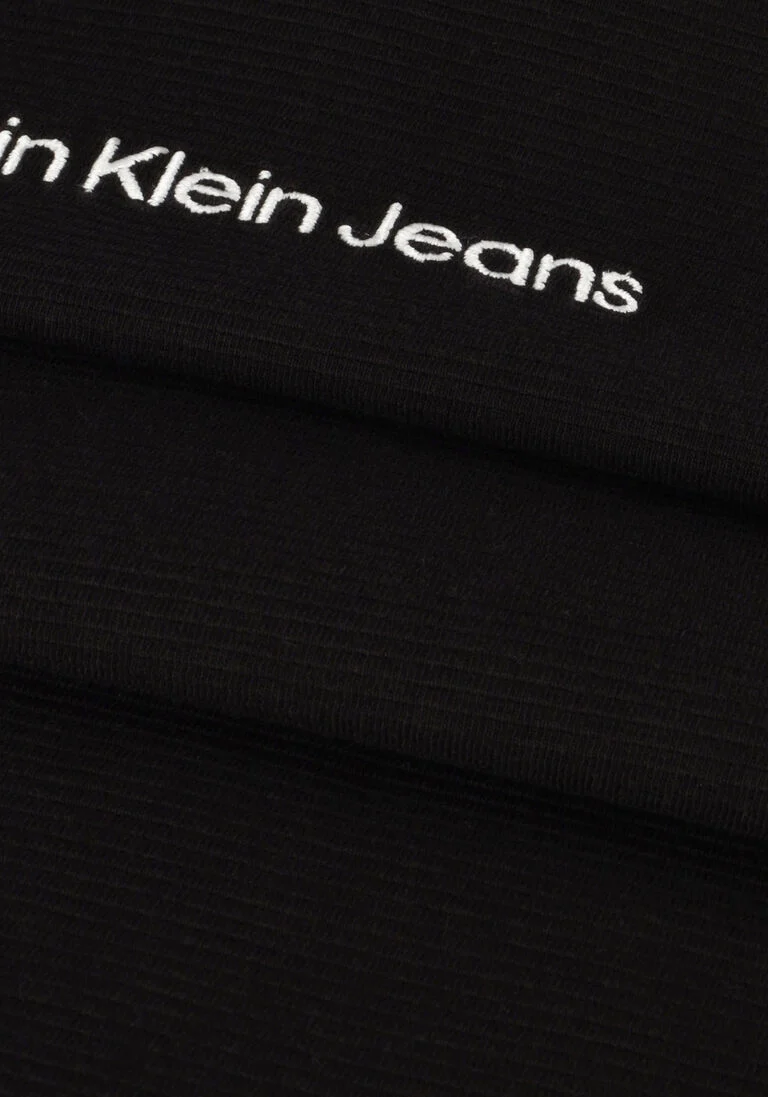 CALVIN KLEIN zwarte calvin klein sweater instit half zip ottoman tee