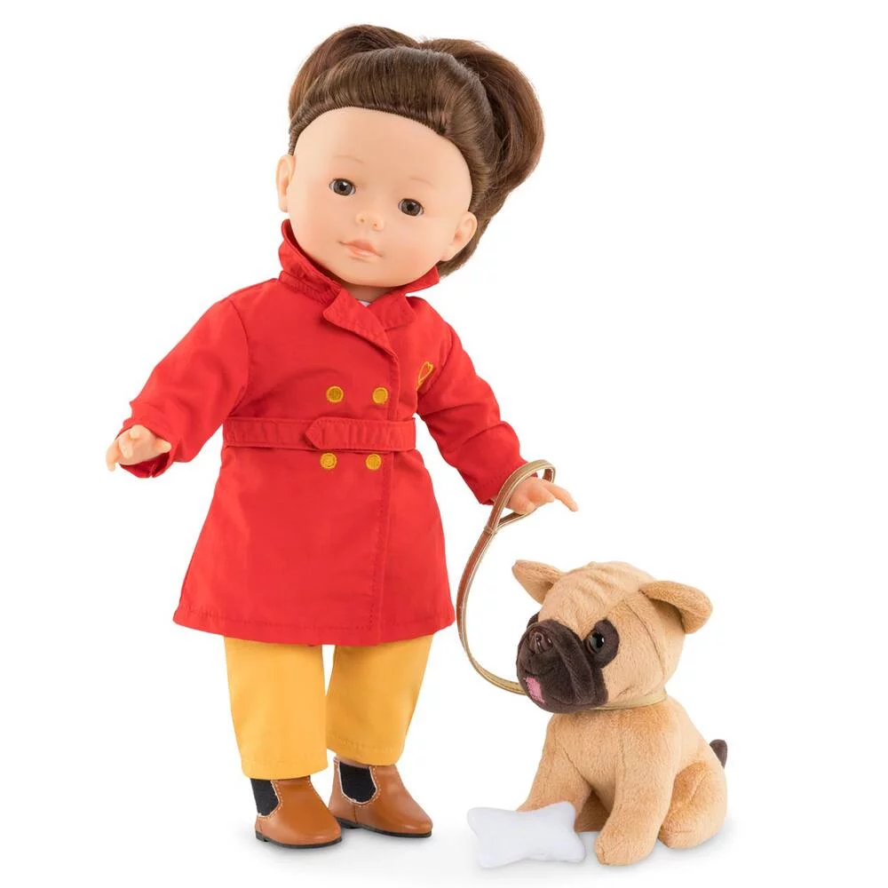 ENSEMBLE CHIEN, LAISSE ET OS POUR POUPEE - COROLLE MA COROLLE