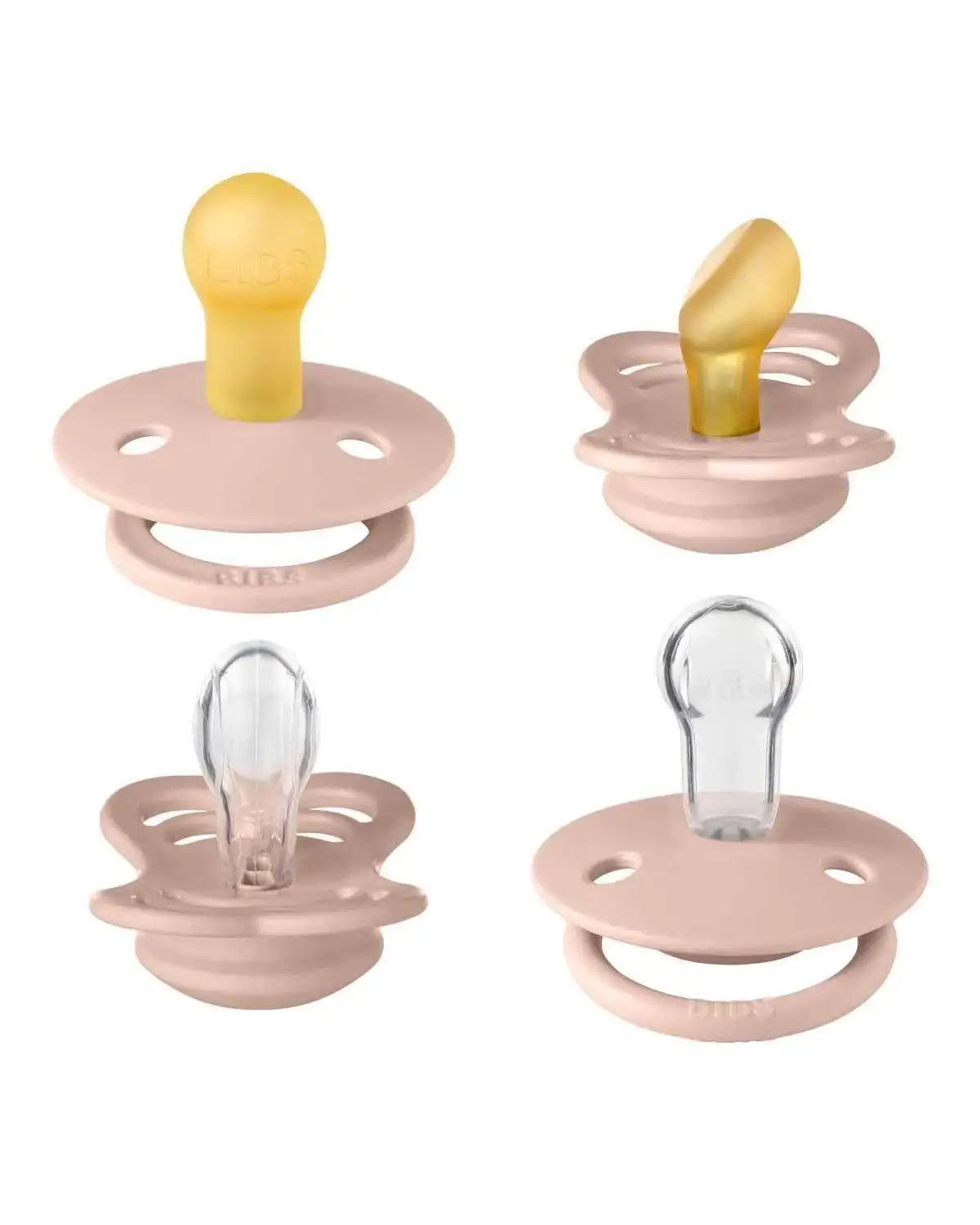 BIBS Try-it-Collection – Smokkepakke 4stk, Naturgummi | 0-6 mnd