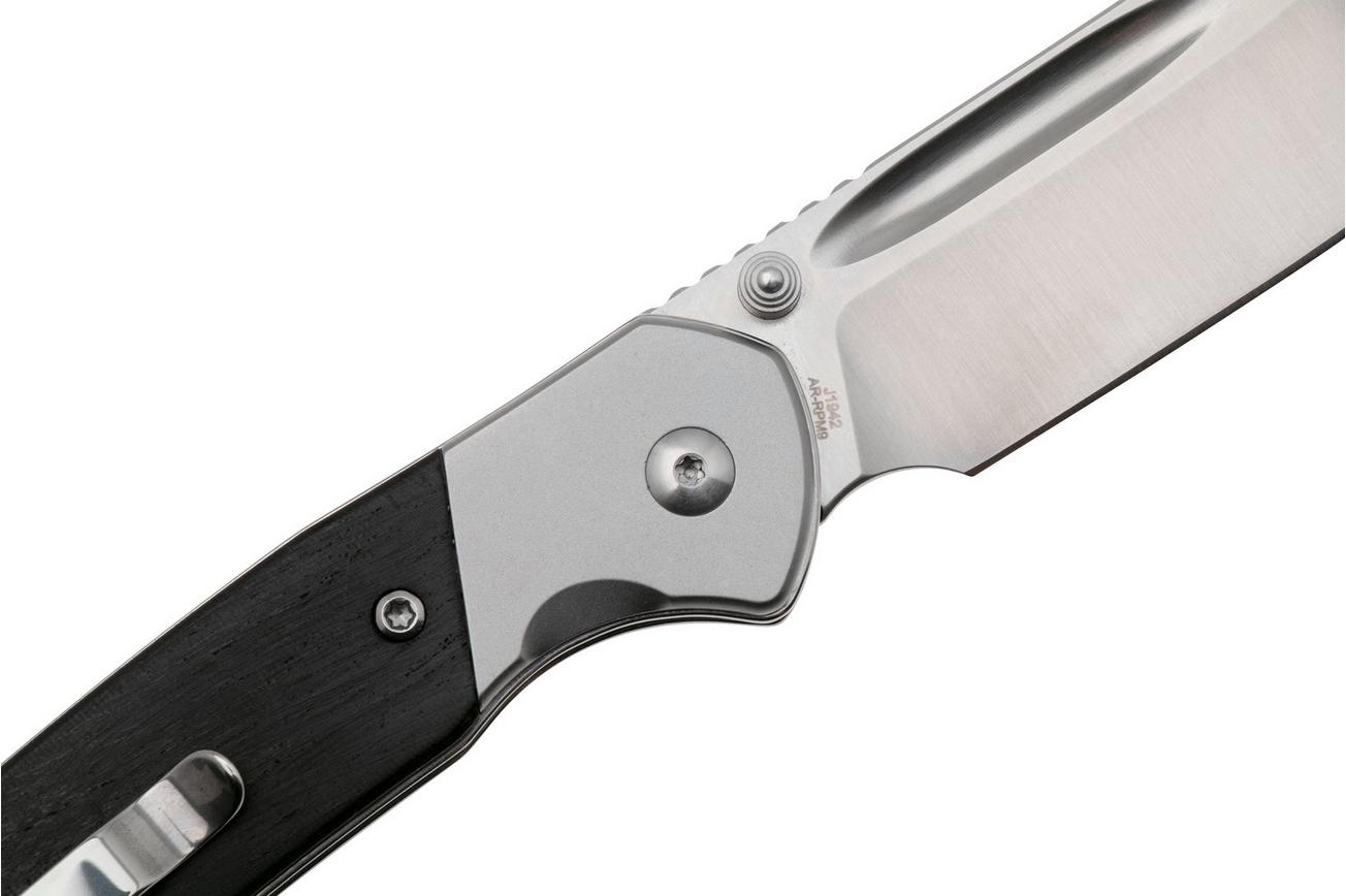 CJRB Pyrite Bowie J1942-EBN, Satin AR-RPM9, Ebony Wood, Steel Bolster, zakmes