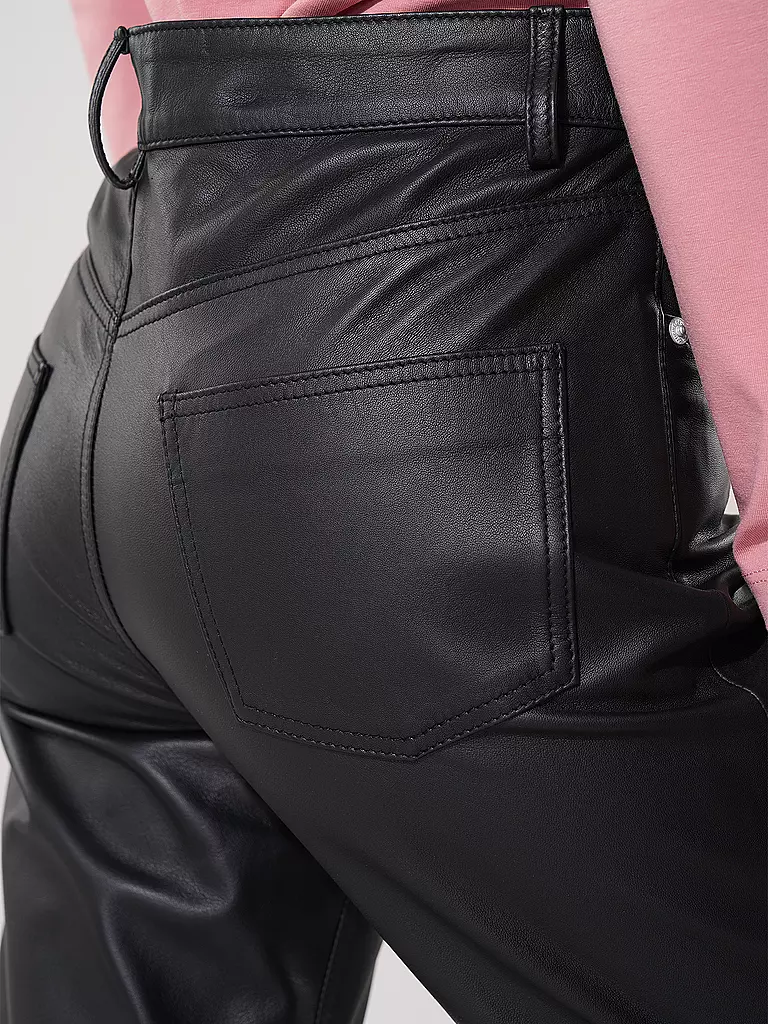 OFFICINE GENERALE Lederhose NAOMI schwarz