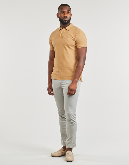 Polo Ralph Lauren - POLO COUPE DROITE EN COTON BASIC MESH Camel / Café / Tan
