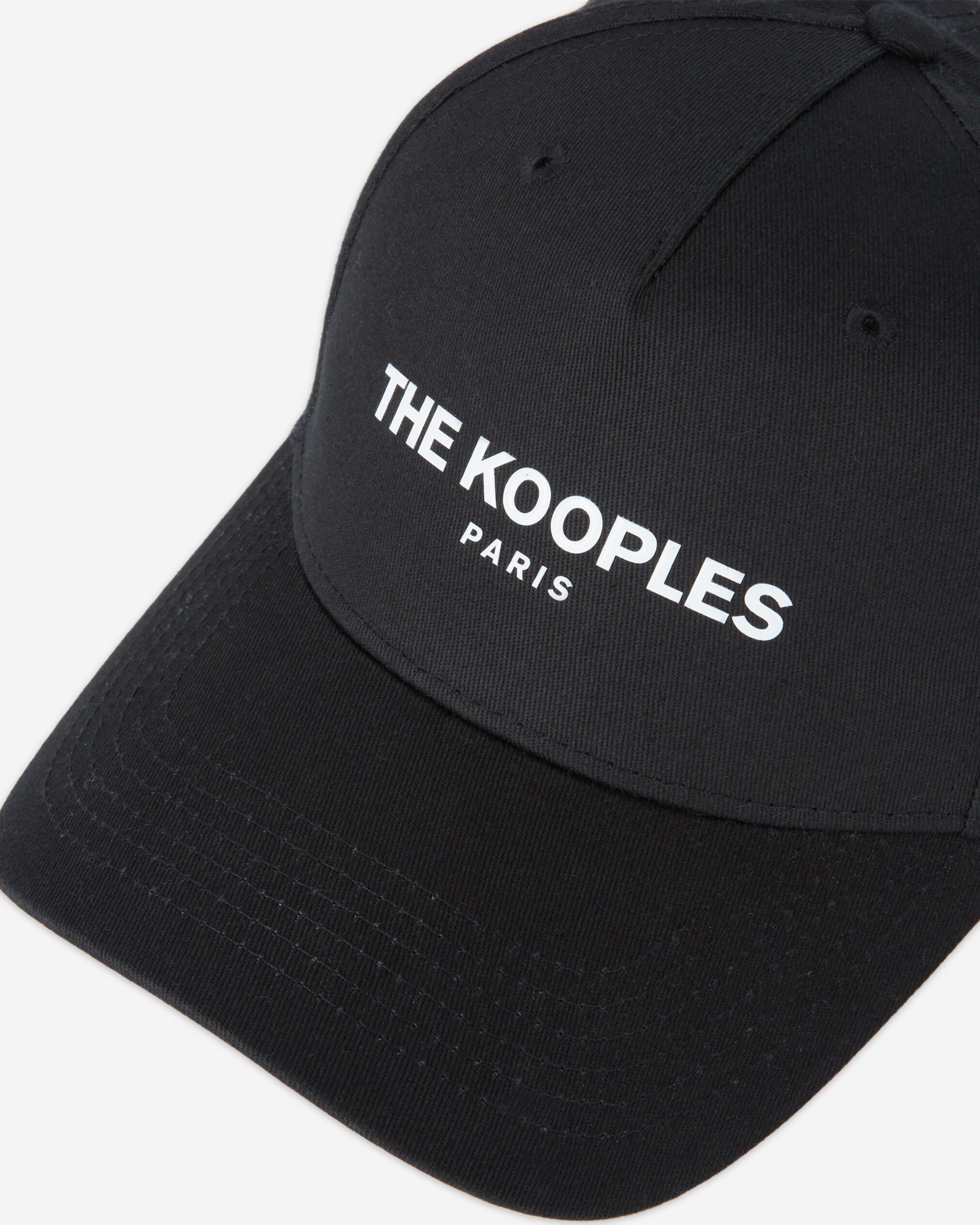 Casquette coton noire à logo blanc