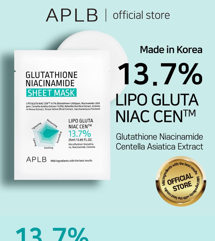 APLB - Glutathion Niacinamide Sheet Mask Set