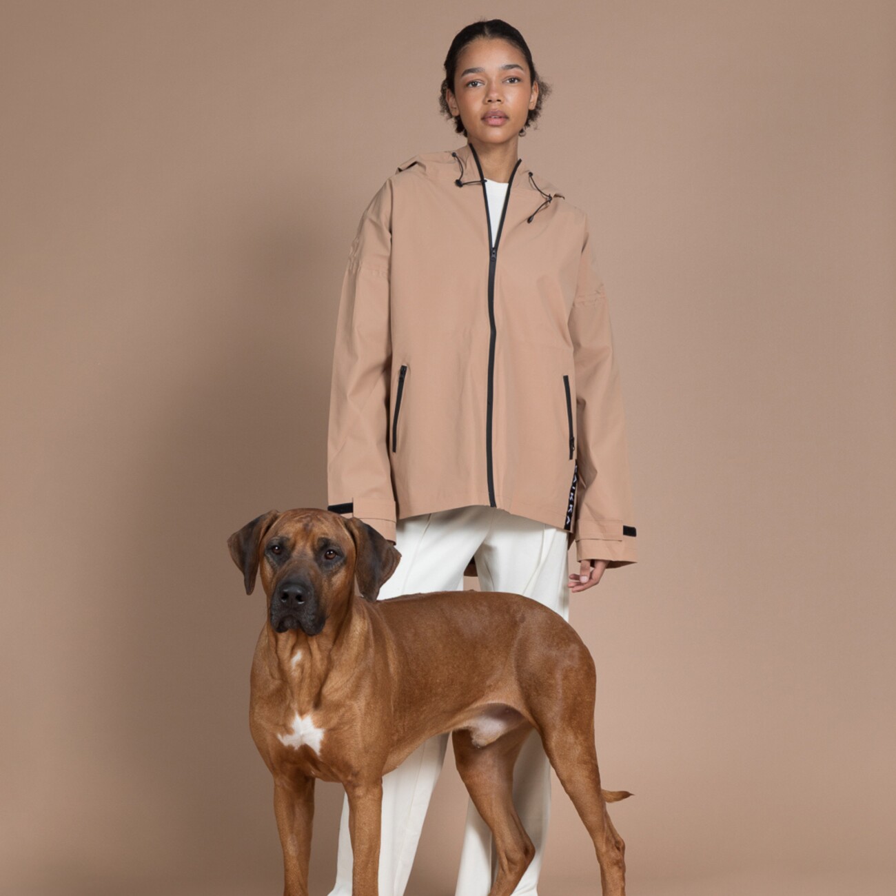 Paikka Regenjacke Taupe Unisex