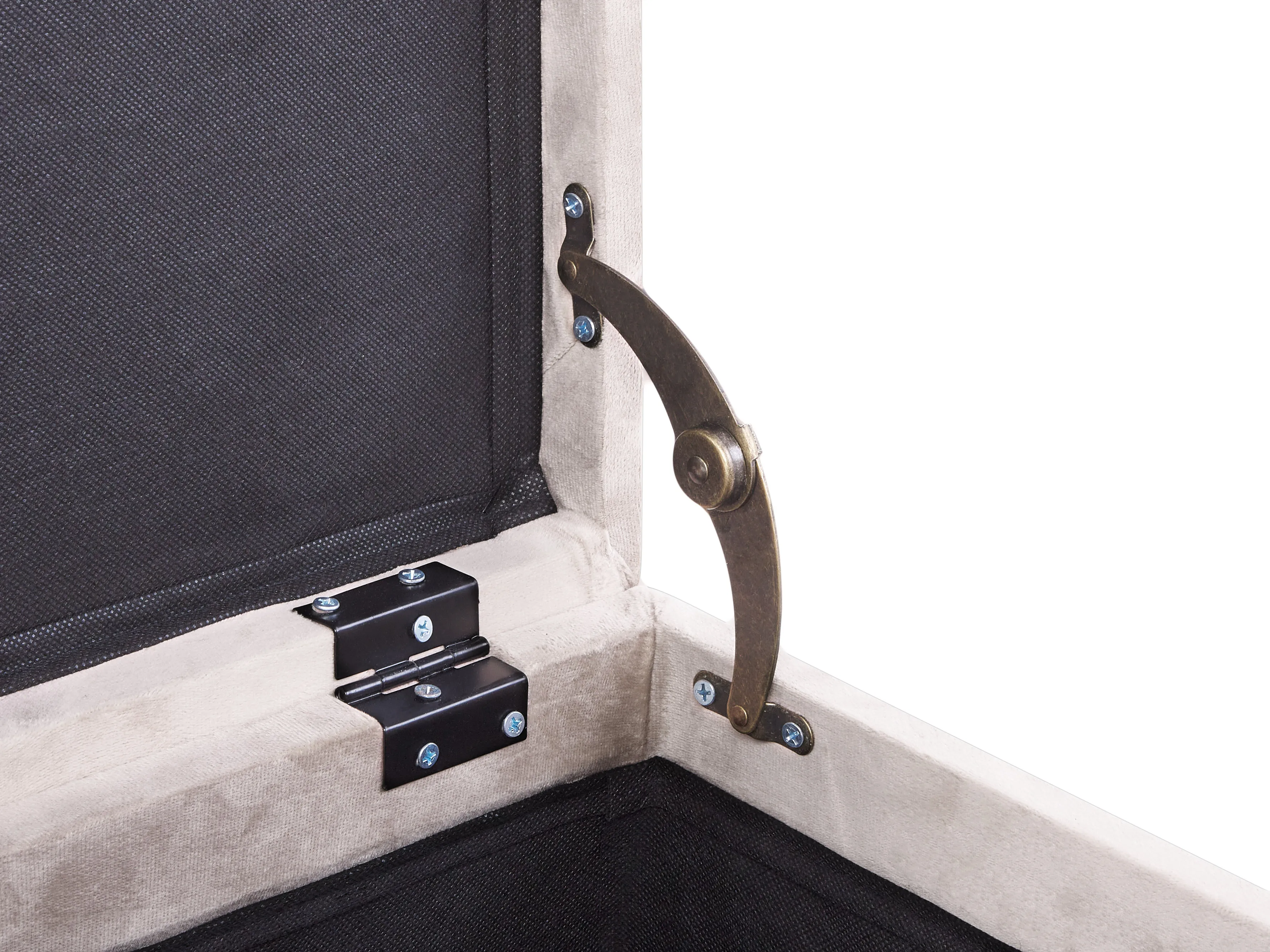 Poef met opbergruimte LORETTO Fluweel Beige