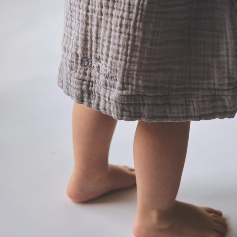 Lille Kanin Bathrobe Muslin 3-4 Years - Brown Smoke