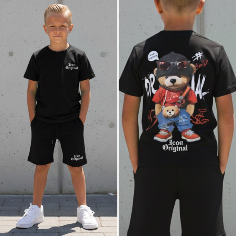 Icon rebel bear set - zwart