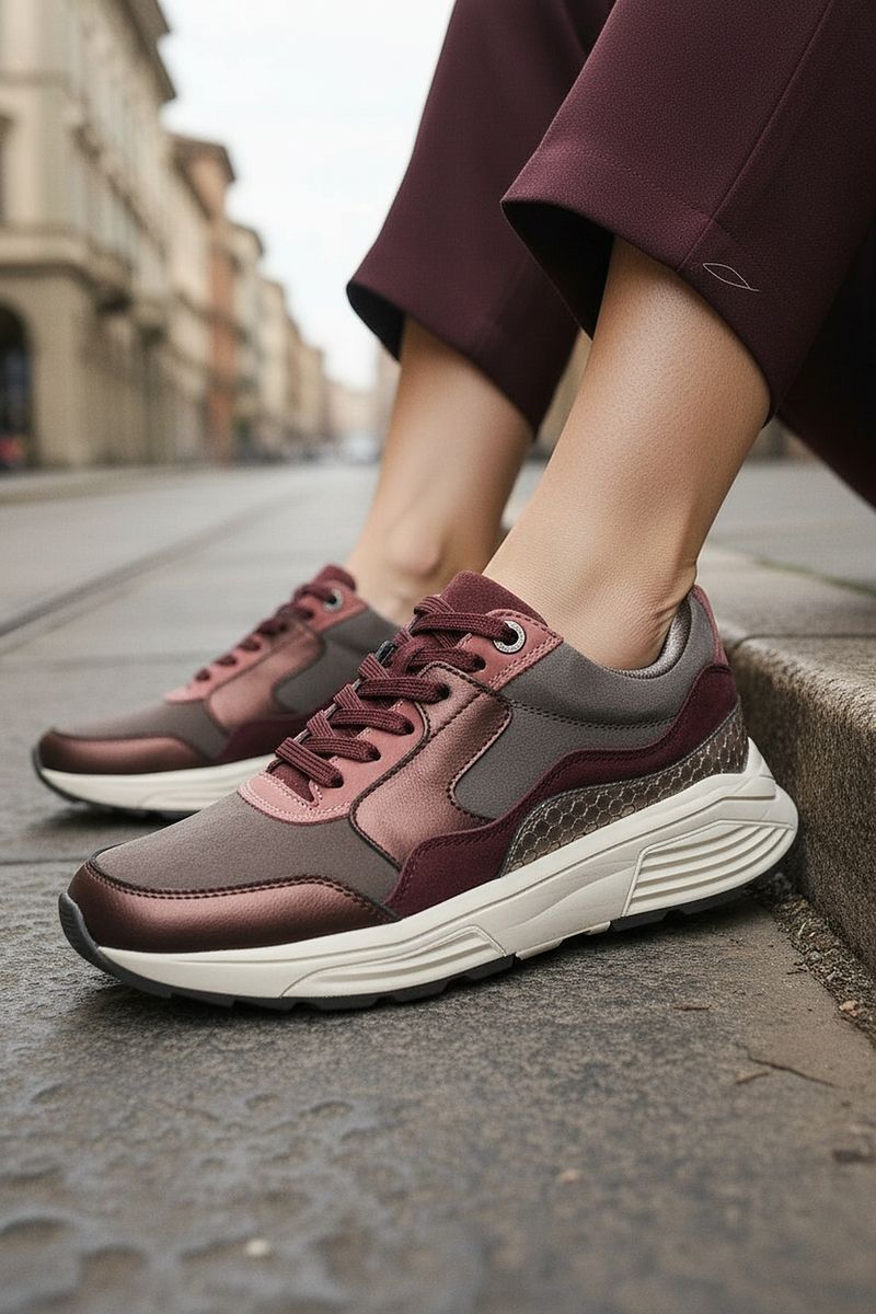 Xsensible Golden Gate Stretchwalker GX Sneakers Rood Dames