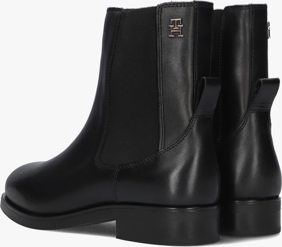 TOMMY HILFIGER zwarte tommy hilfiger chelsea boots elevated essent thermo bootie