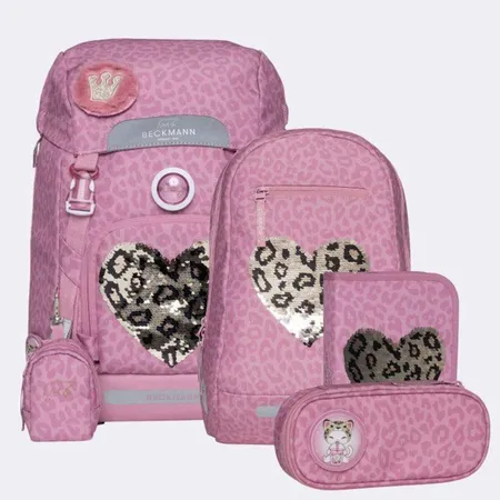 Beckmann Classic 22 Liter - Furry, 6-teiliges Schulrucksack-Set