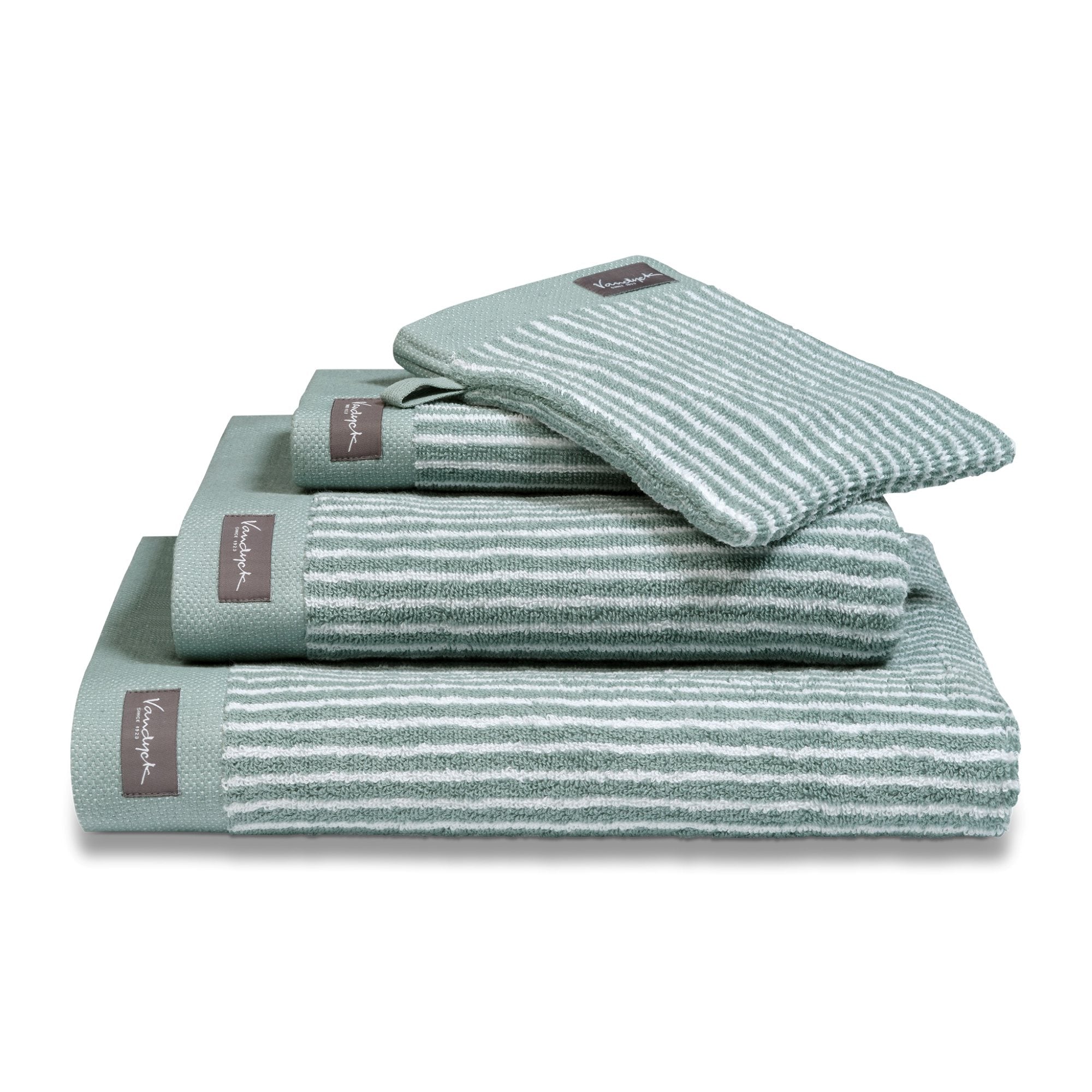 Home Badtetiel Petit Ligne Pearl Blue | 70 x 140 cm | Blauw | Katoen