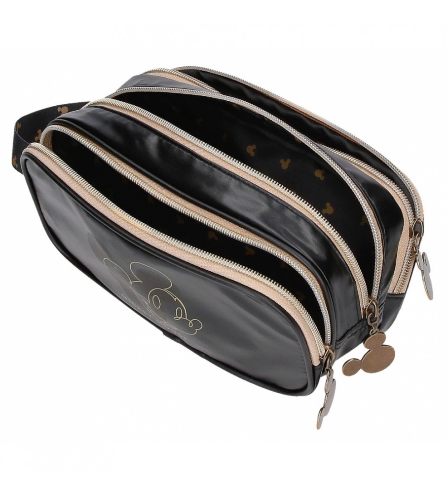 Estojo para lápis Joumma Bags Mickey Outline com três compartimentos, preto