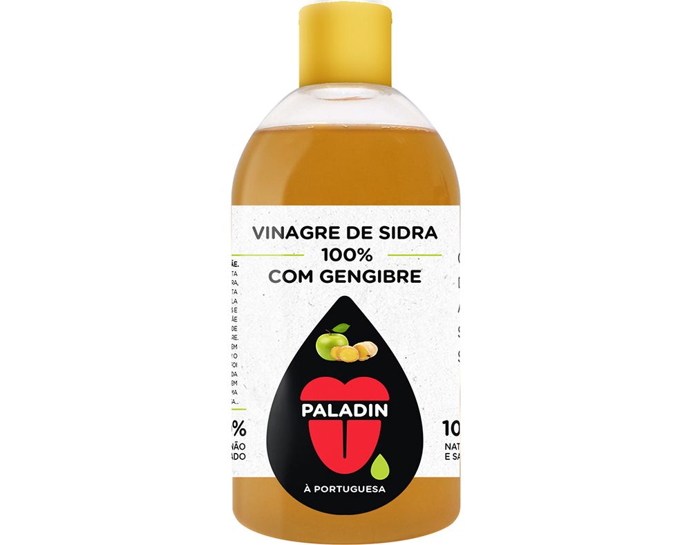 VINAGRE PALADIN SIDRA 100% NATURAL COM GENGIBRE 0.50L