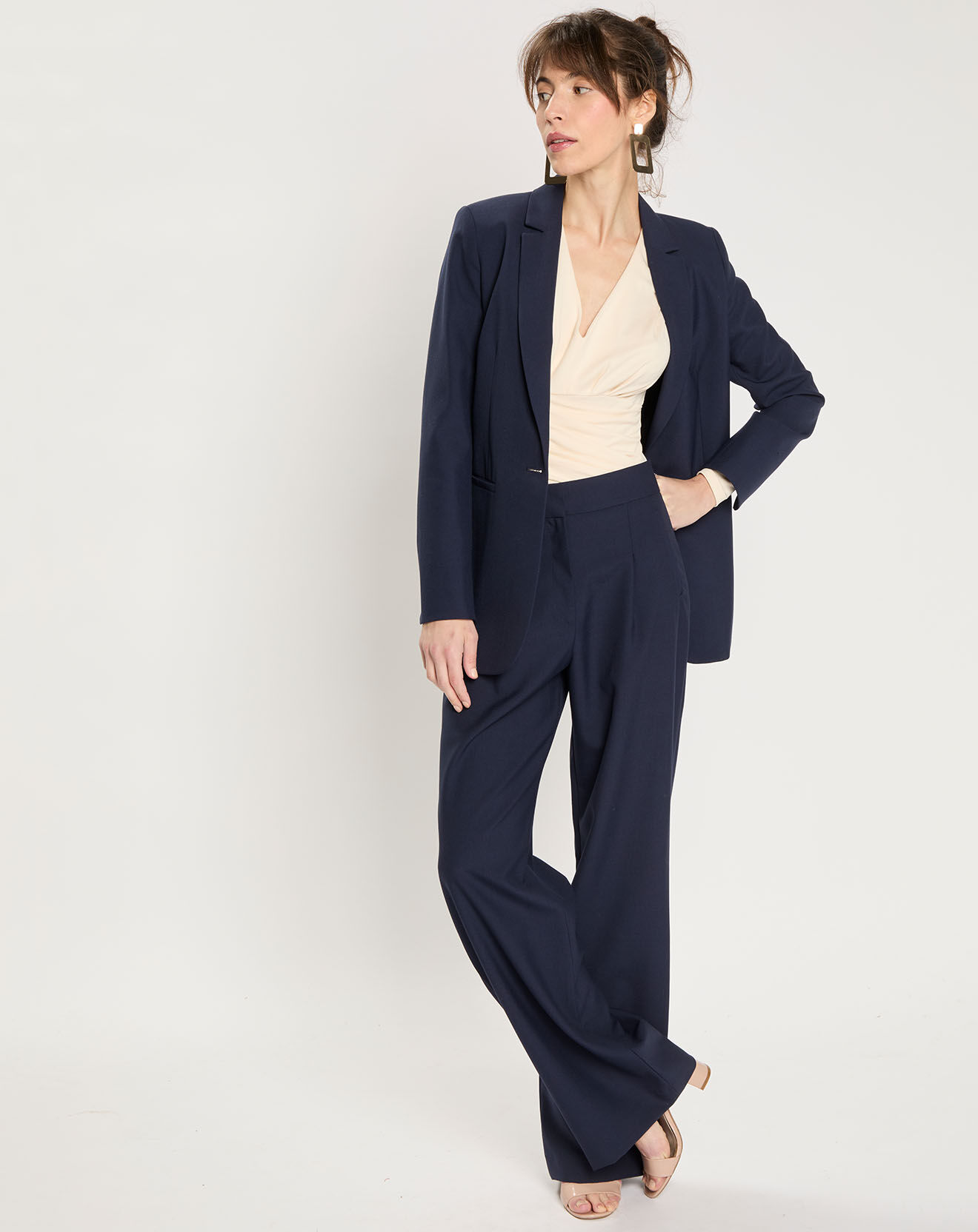 Zapa Veste en Laine mélangée Victoria marine