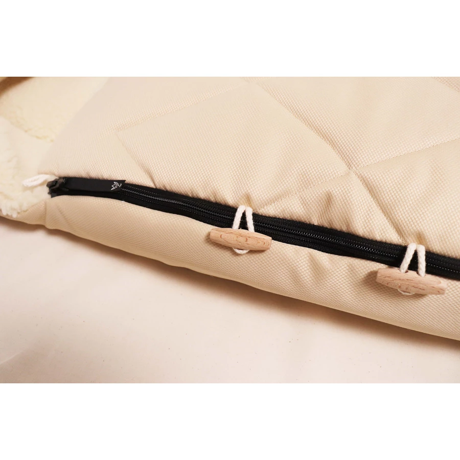 Kaiser Winterfußsack XL EARS WOOL marzipan