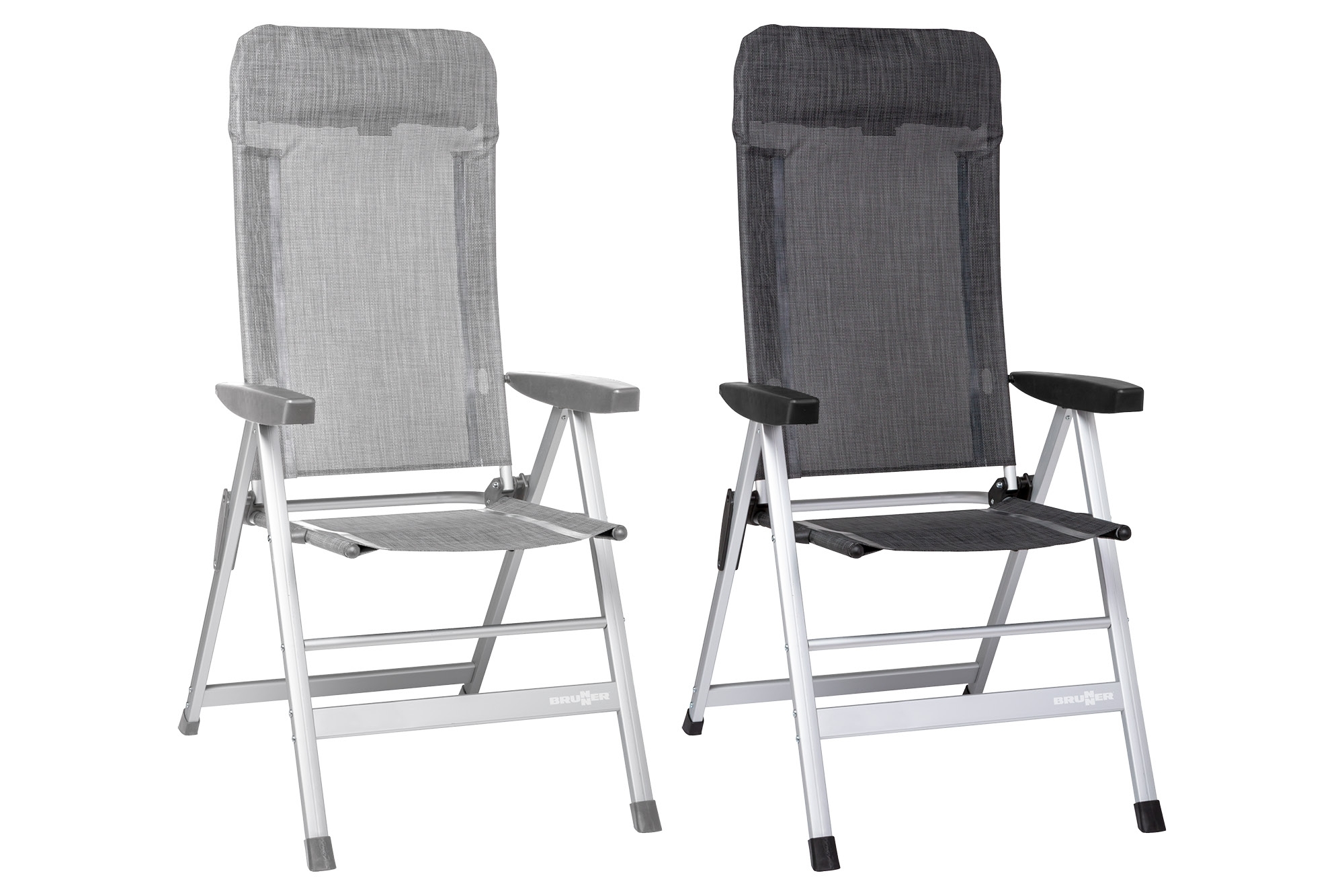 Brunner Skye Klapp-Vierbein-Stuhl mit verstellbarer Rückenlehne Grau