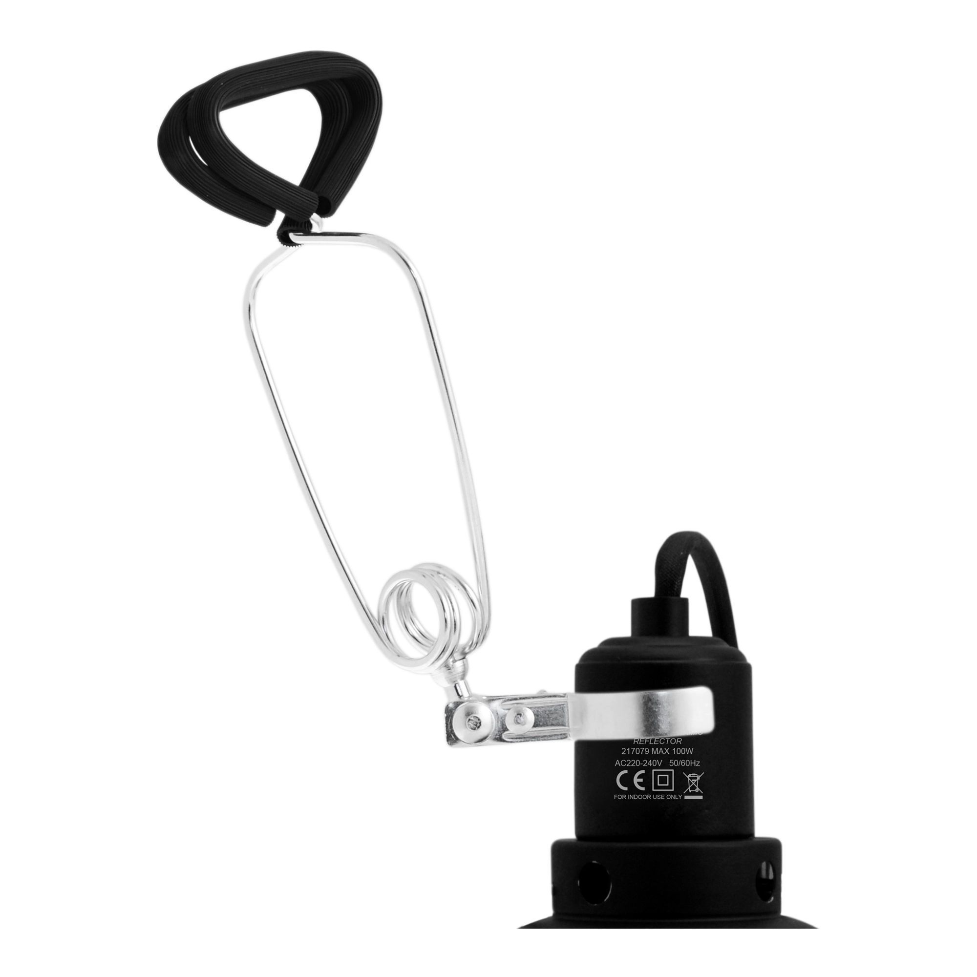 Reptile Systems Klemmleuchte mit Reflektor, Black Edition