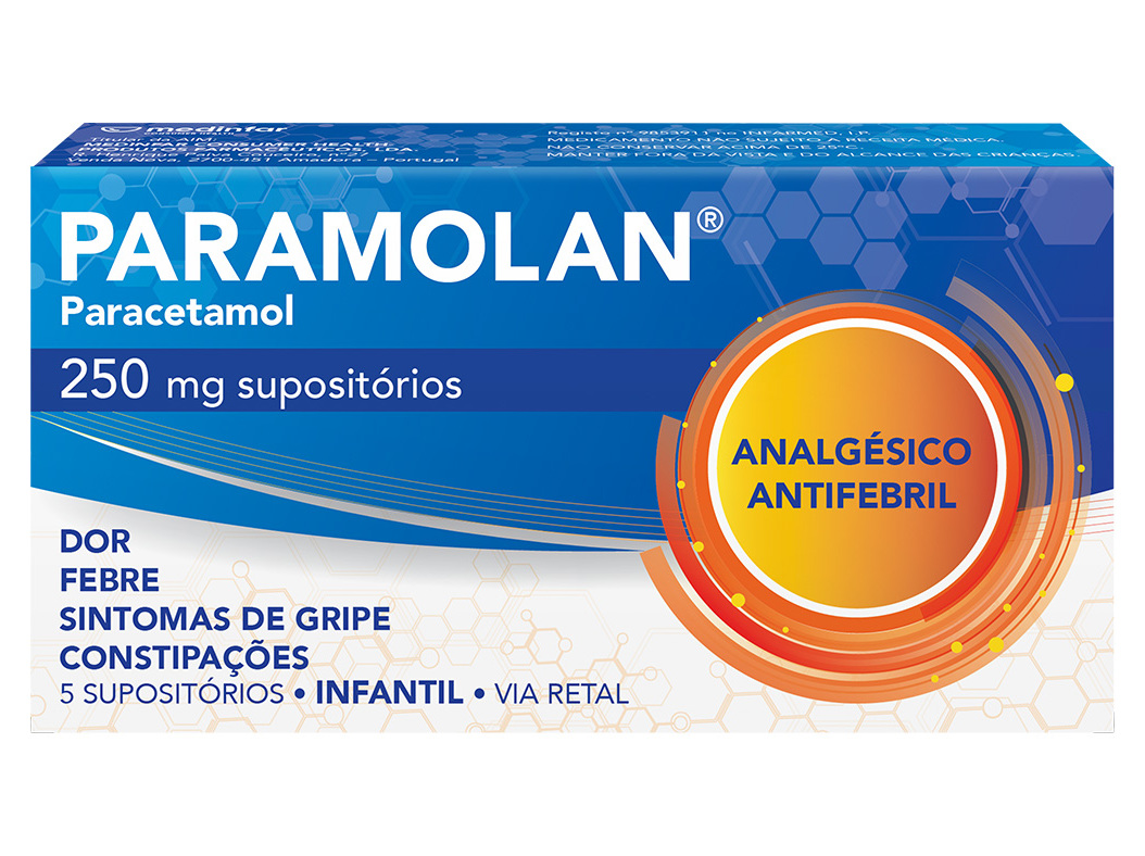 SUPOSITÓRIOS PARAMOLAN PARACETAMOL 250MG 5UN