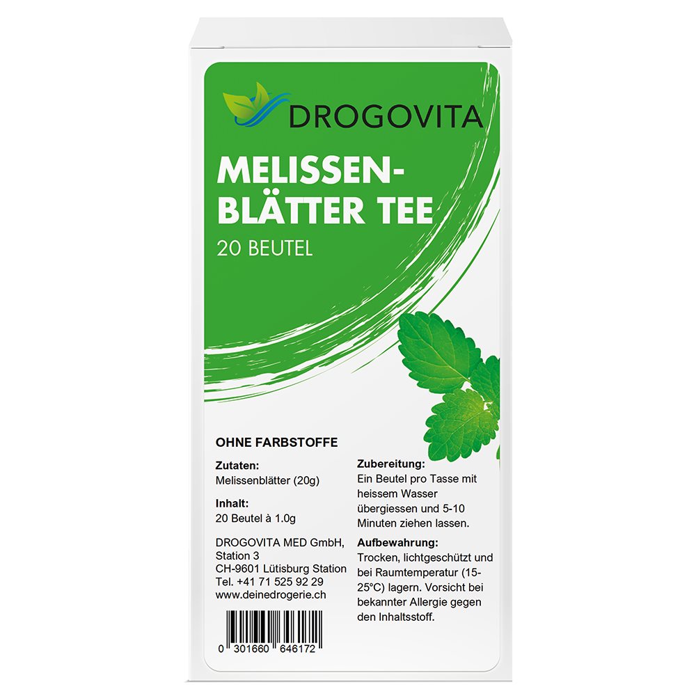 DROGOVITA Melissen Tee<br>20 Stück, Beutel, TEES