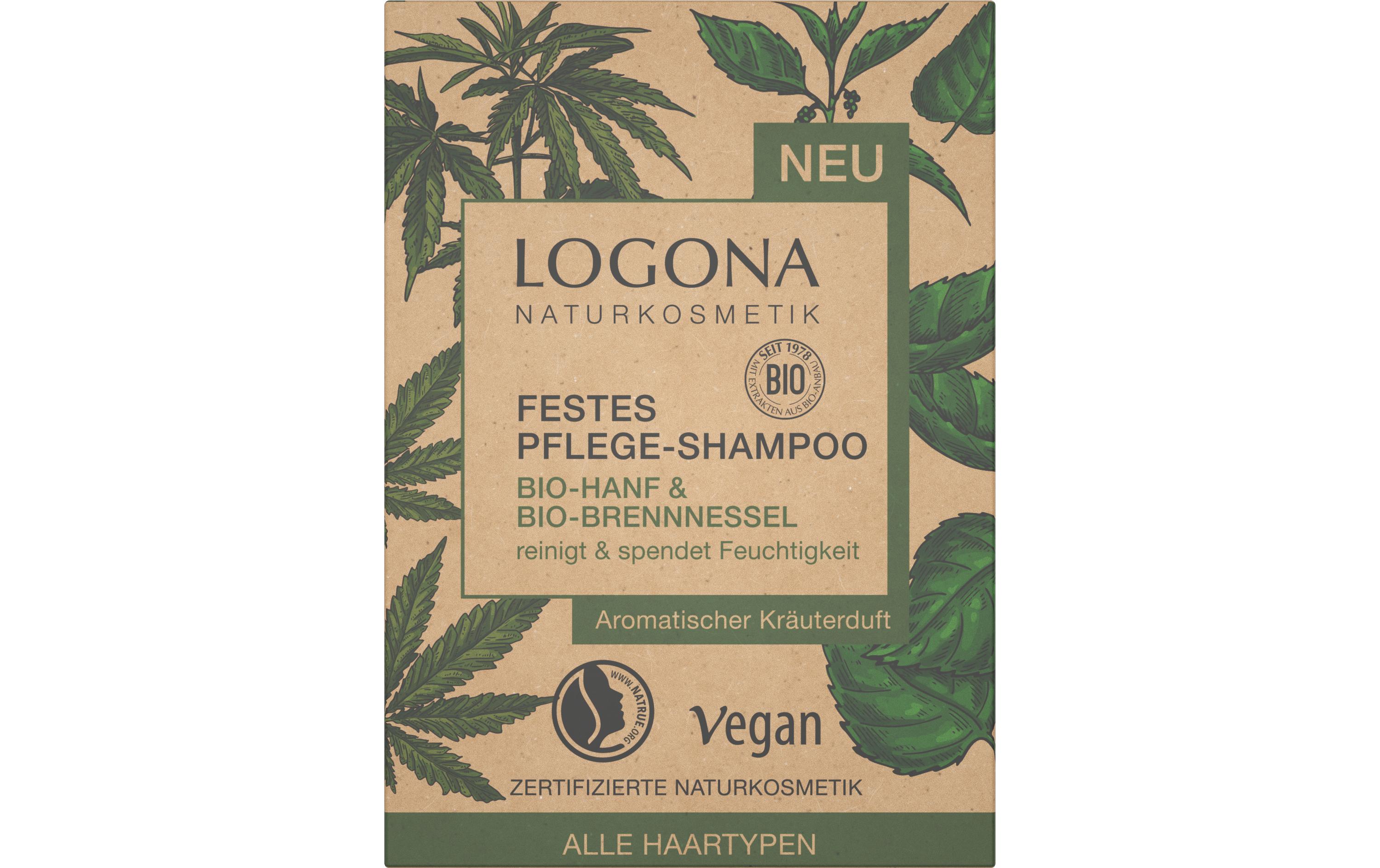Festes Shampoo Bio-Hanf und Bio-Brennnessel 60 gNatürliches, festes Shampoo mit aromatischem Kräuterduft
