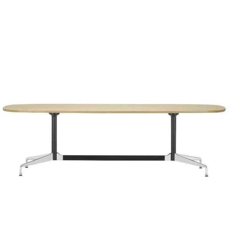 Vitra Eames Segmented Tafel 220 basic dark gepolijst naturel eiken