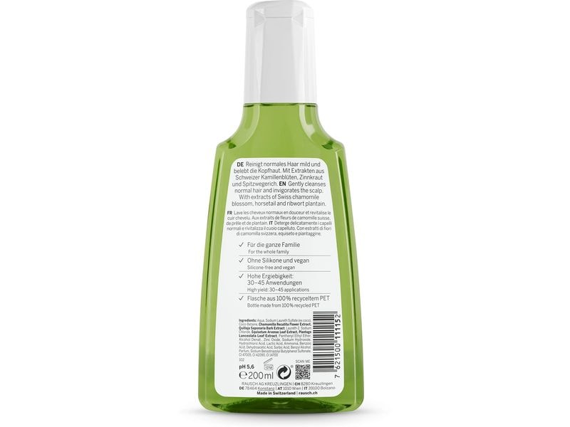 RAUSCH Shampoo Schweizer Kräuter 200 ml Pflege-Shampoo für gesunde Kopfhaut und schönes Haar