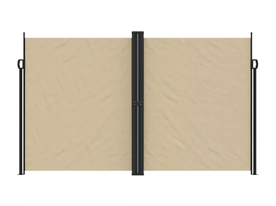 Auvent latéral rétractable beige 200x1200 cm