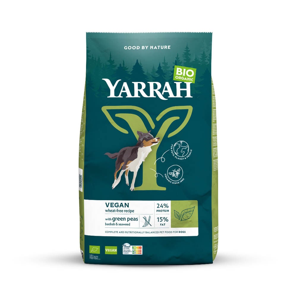 Yarrah Adult Biologisch Vegetarisch - Hondenvoer - 10 Kilogram - soja