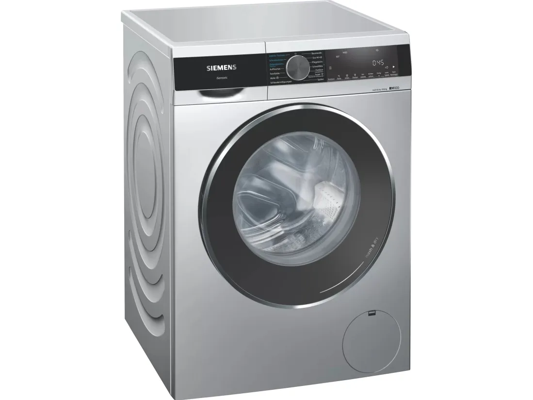 Siemens iQ500 WN54G1X0 - Vaske-/ tørremaskine - højde: 85 cm - frontbetjening - 70 liter - 10 kg - 1400 rpm - sølv