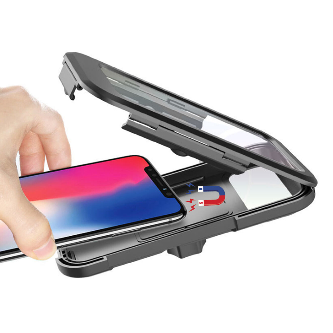 Onamaste Support téléphone pour vélo noir