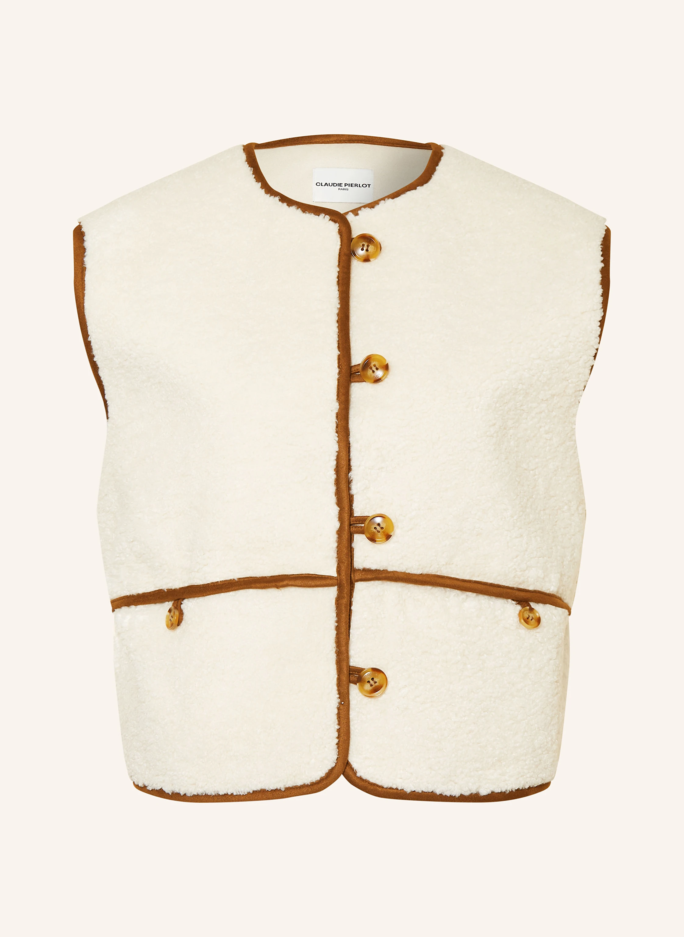 CLAUDIE PIERLOT Teddyfell-Weste