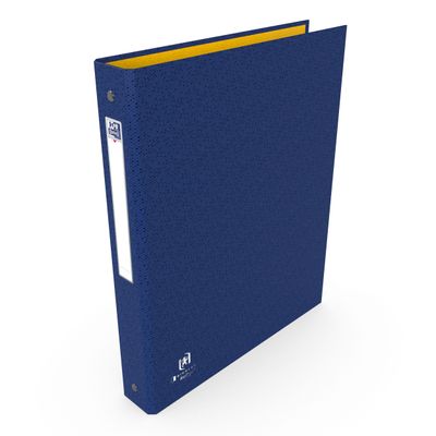 Oxford Bicolor Recycl + - Classeur 4 anneaux - A4 - Dos 40 mm - Couverture en carte rembordée imprimée et pelliculée - Disponible en différentes couleurs