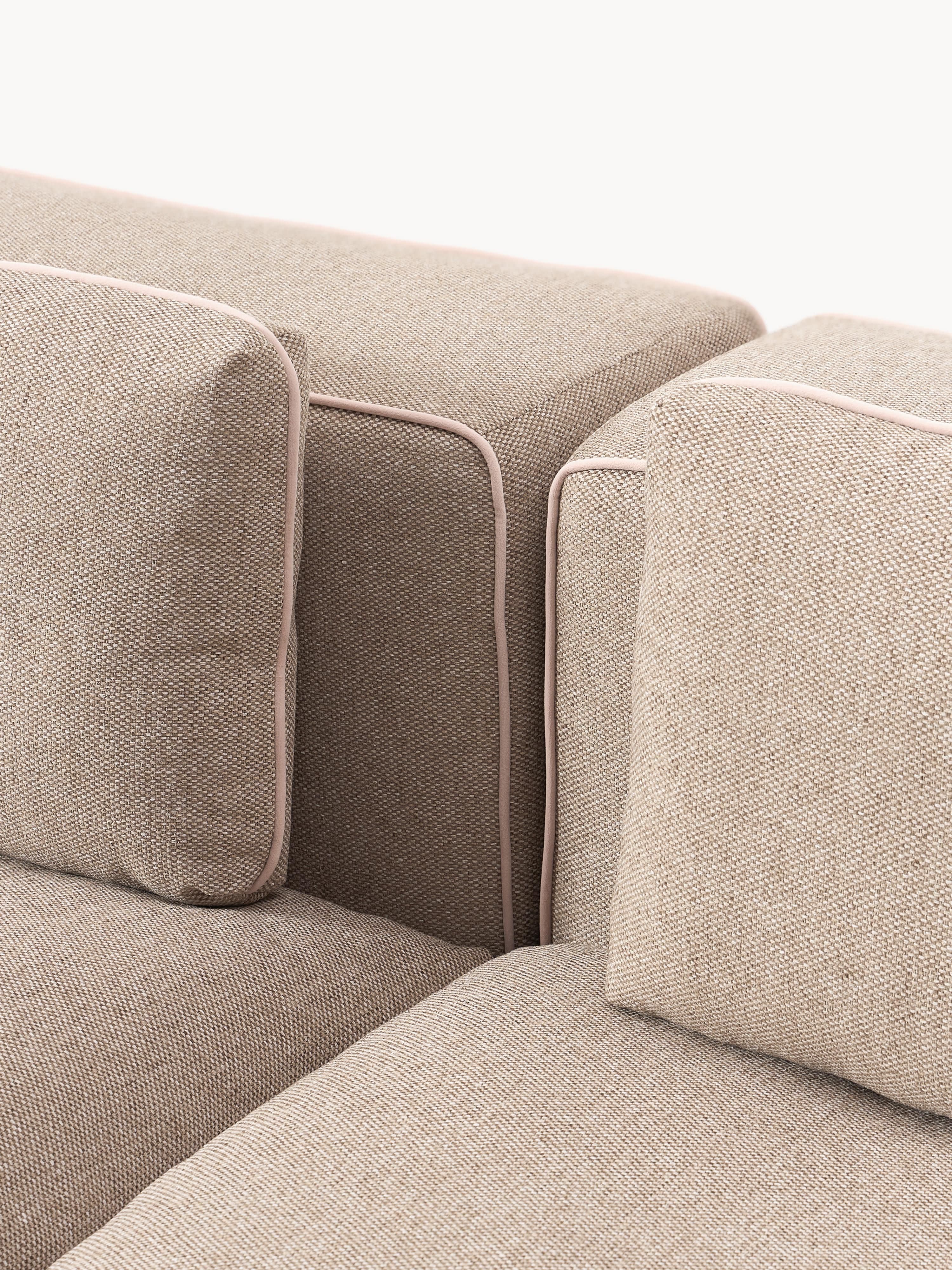 Modulaire XL-bank Felix (3-zits) met poef