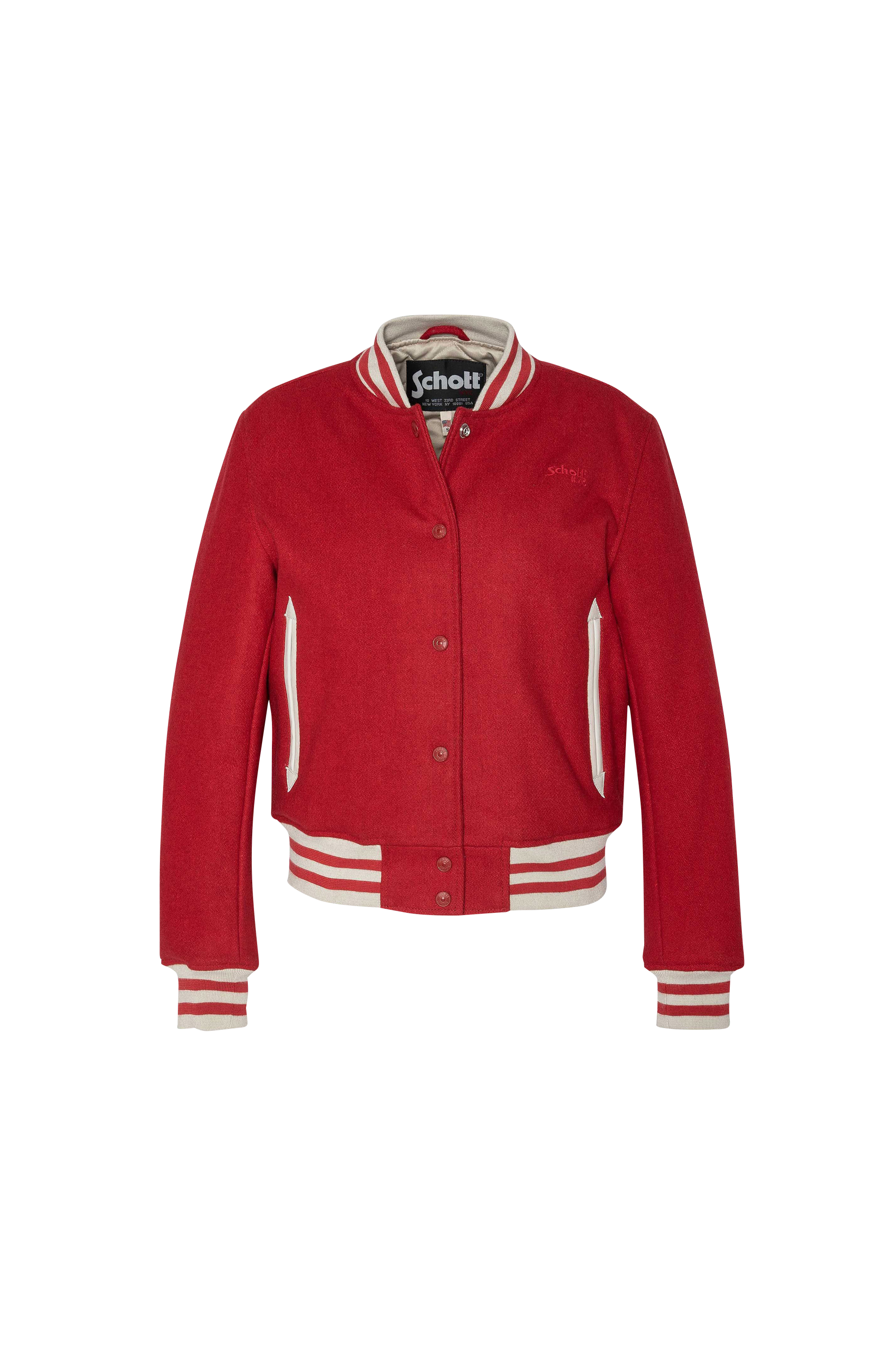 SCHOTT Blouson varsity Rouge