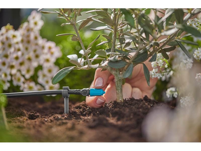 GARDENA Regulierbarer Endtropfer Micro-Drip-System 0-15l/h, Für eine punktuelle Bewässerung bei Pflanzen mit unterschiedlichem Wasserbedarf