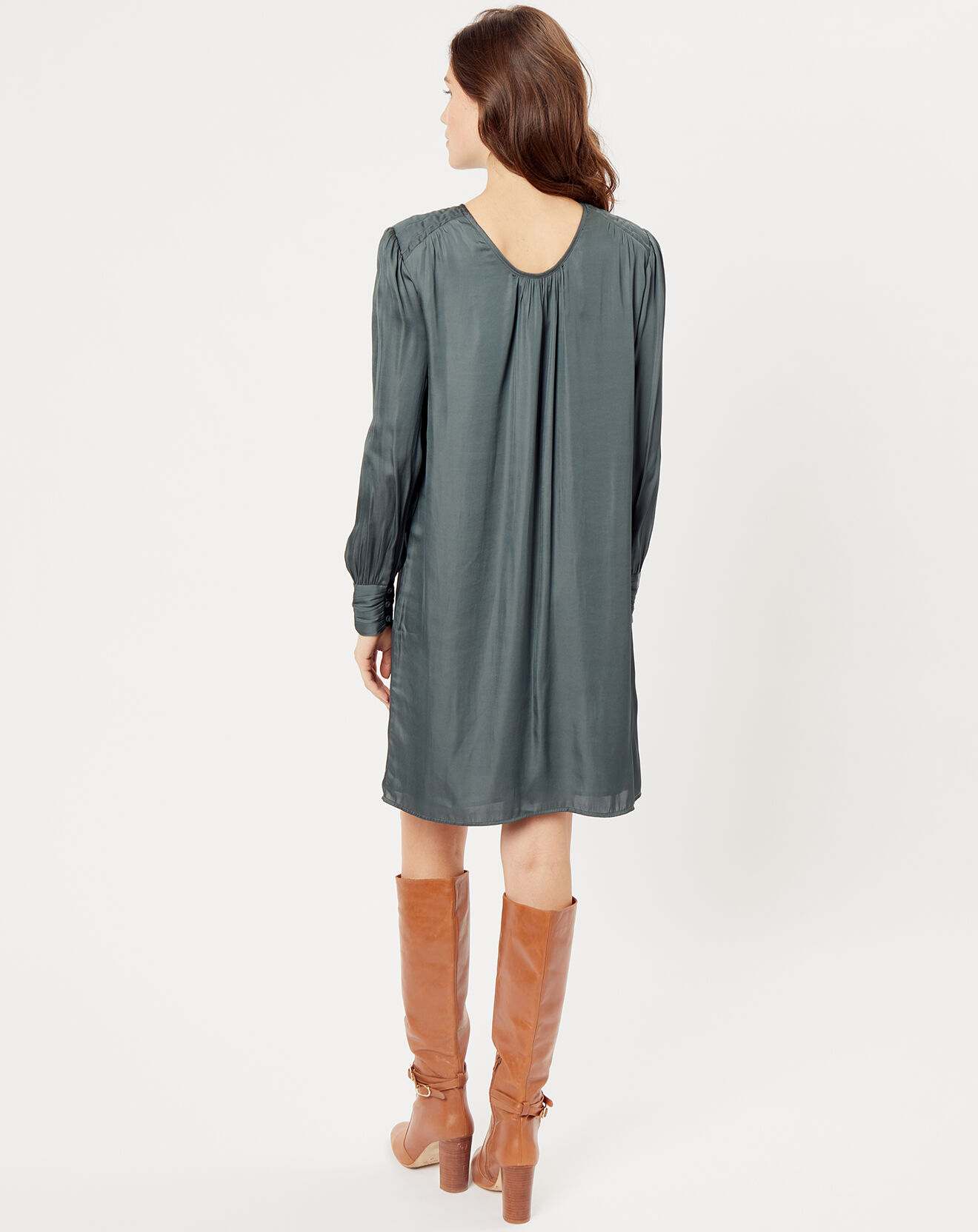 See u Soon Robe satinée Giulia verte