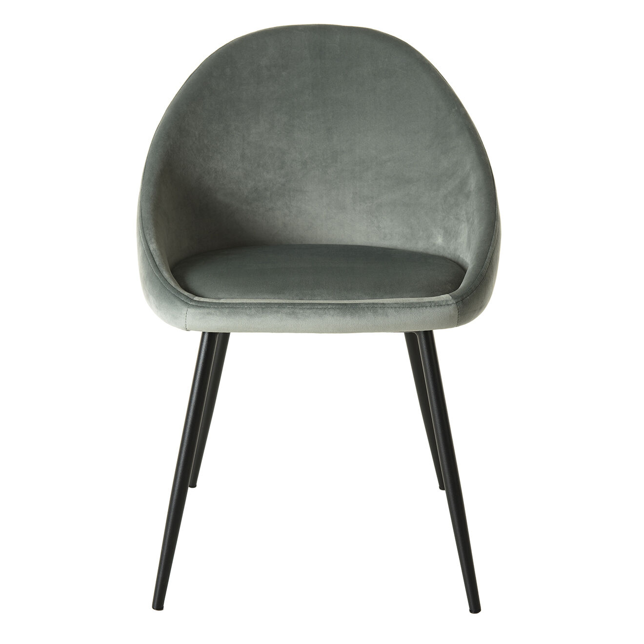 Macabane 2 Chaises Augustin en Velours jade - 53x51x78 cm