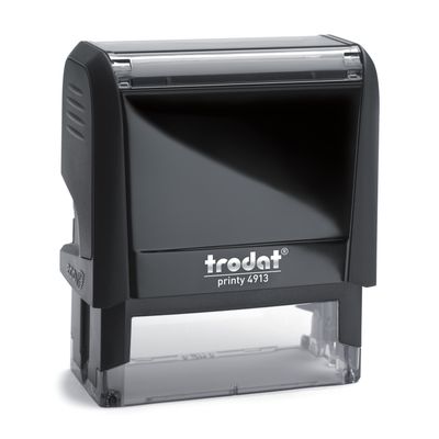 TRODAT Printy 4913 - Tampon personnalisable avec 5 lignes de texte - zone d'impression 58 X 22 MM - noir
