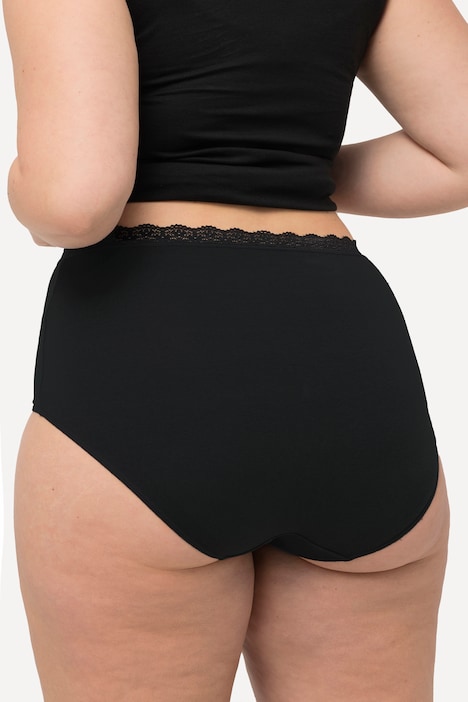 Maxislips, 2er-Pack, elastischer Spitzenbund