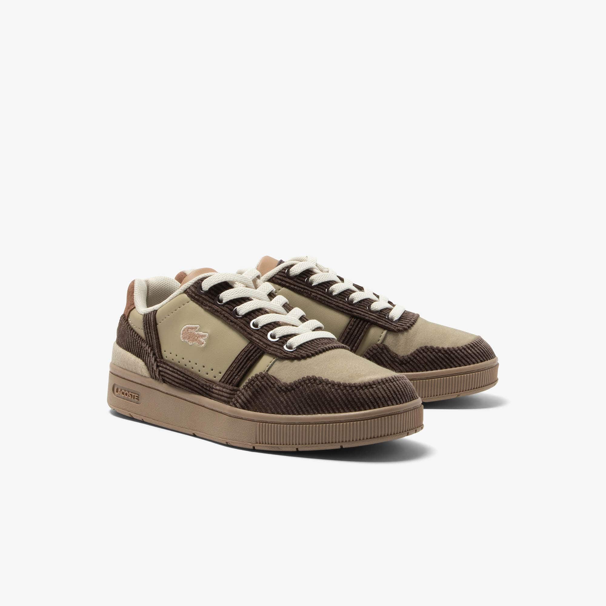 Sneakers T-Clip enfant en cuir velours Sneakers - Marron - Lacoste - Enfant