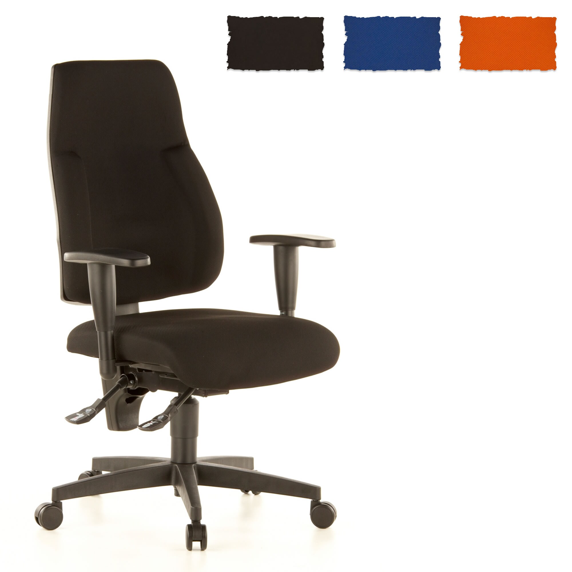 Profi Bürostuhl LADY SITNESS C AL.K2 Stoff mit Armlehnen (höhenverstellbar) Topstar
