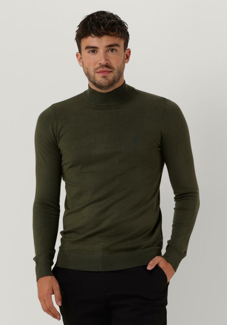 PUREWHITE donkergroene purewhite coltrui essential knit mockneck ls