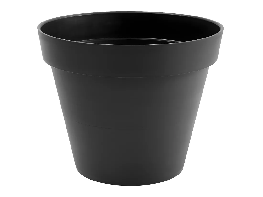 Pot de fleur rond Toscane Ø 60 x H.47 cm - Gris Anthracite - Eda