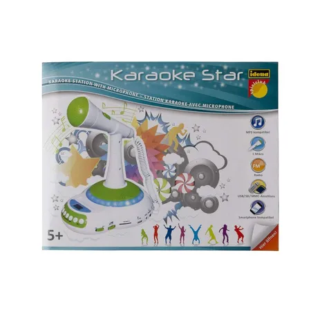 Idena Karaoke Star weiß, tragbare Karaokestation