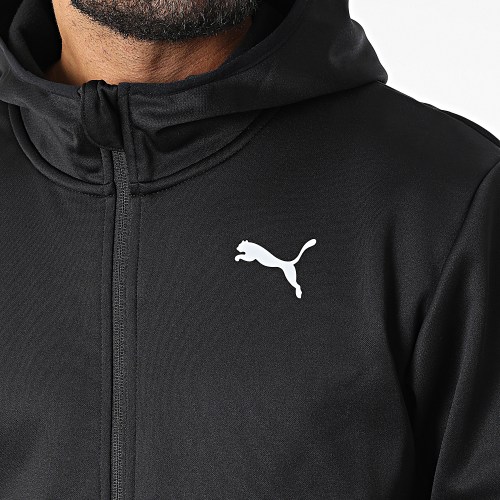 Sweat Zippé Capuche Train All Day 522339 Noir