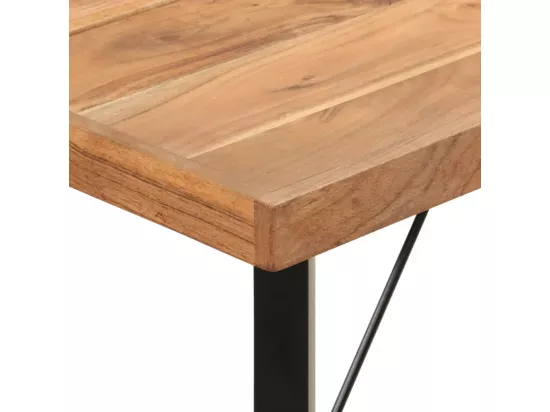 Table de bar 180x70x107 cm bois massif d'acacia et fer