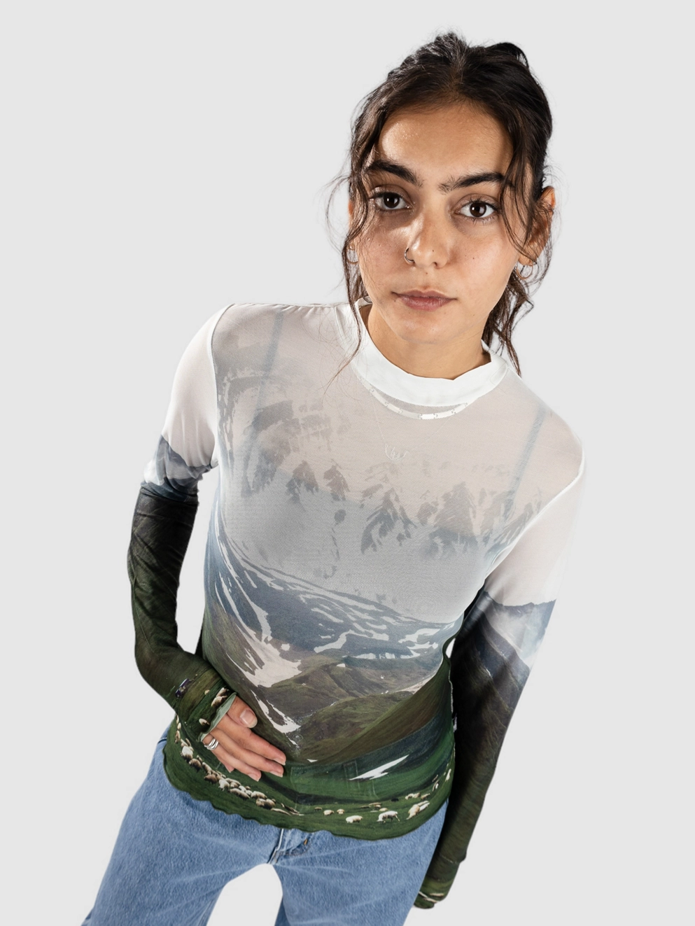 Blue Tomato Mesh Layer Long Sleeve T-Shirt sheep