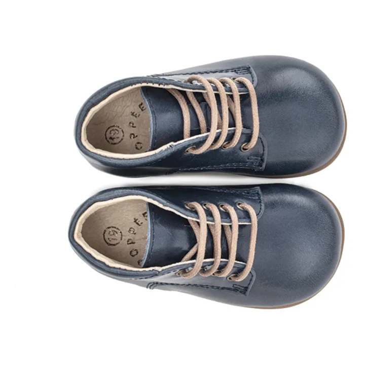 Poppée Bottillons Birthday Cuir | Bleu canard