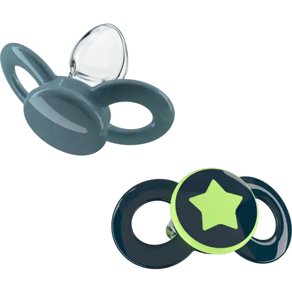 Day & Night Beruhigungssauger 6-14 Monate Himmelblau / Blauer Stern